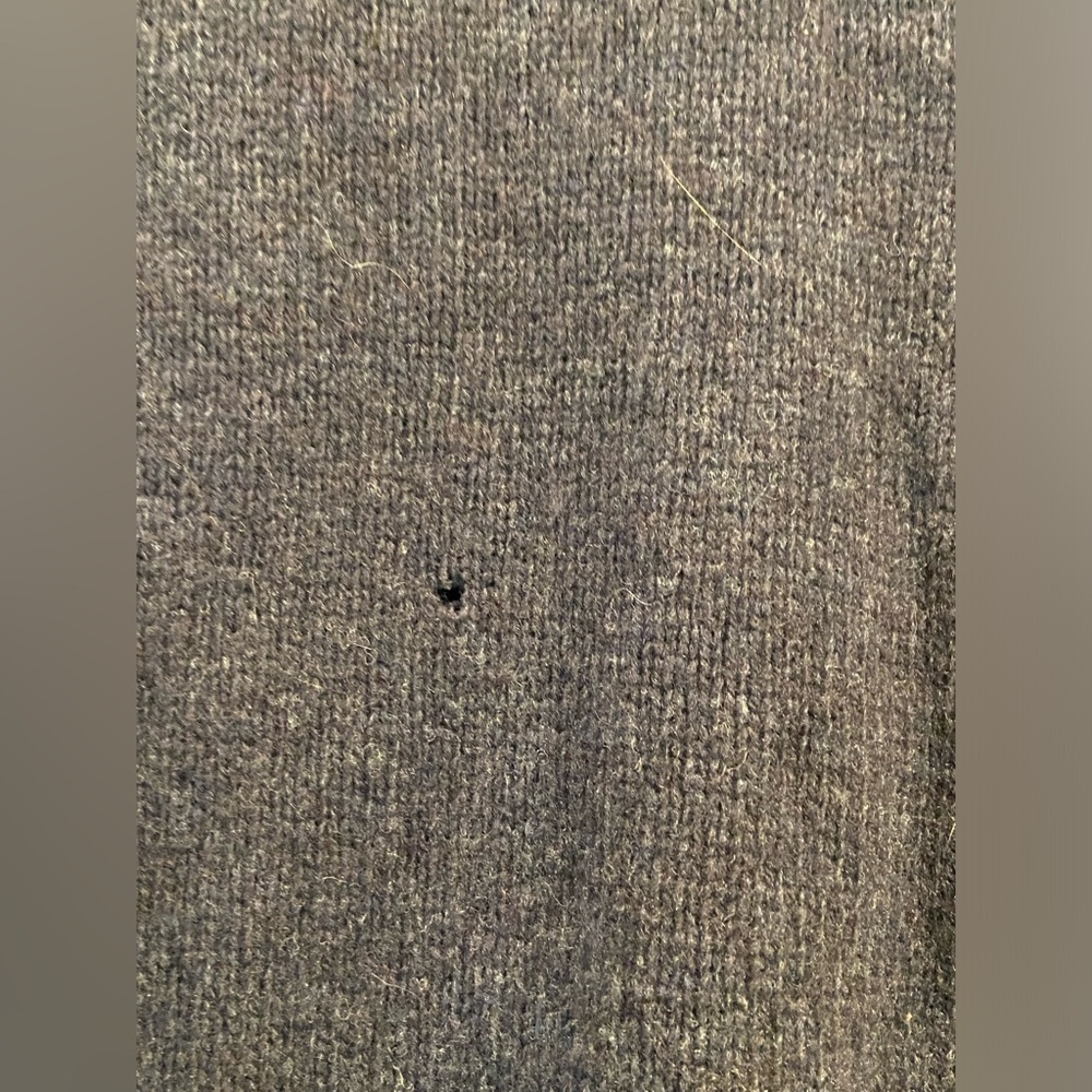 Free People M Wool Cardigan Sweater Jacket in Gray Hook & Eye Closure, Pockets - Picture 4 of 5